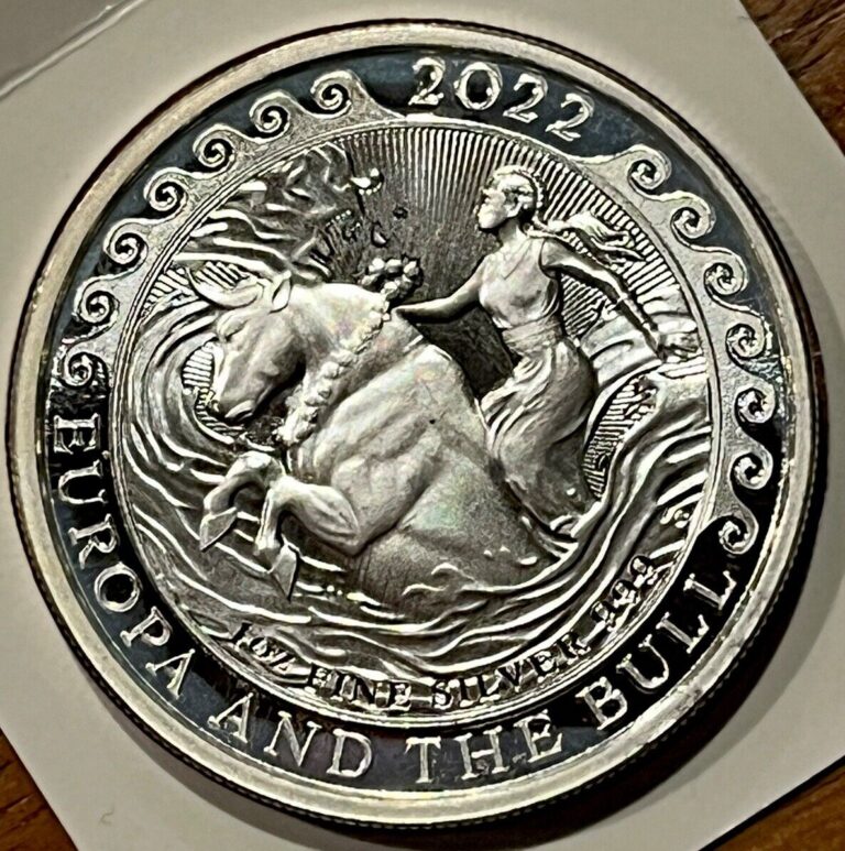 Read more about the article 2022 Malta 1 oz Silver Coin  EUROPA and THE BULL  Uncirculated  1.5 Euros  Silver