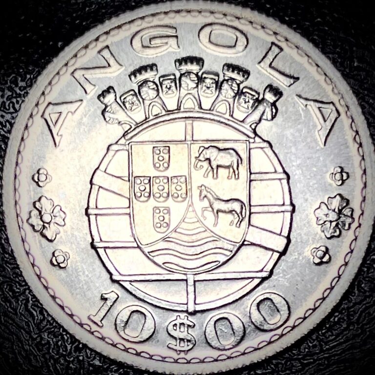 Read more about the article Angola 1955 – 10 Escudos Uncirculated – .720 Silver KM#73