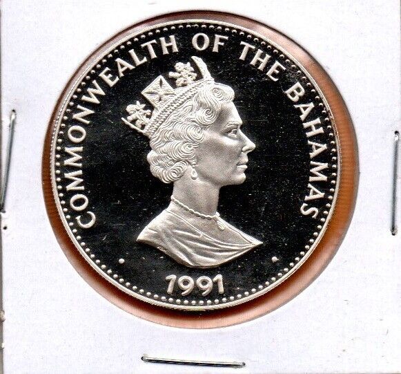 Read more about the article Bahamas Coin 5 Dollars 1991 Declaration of Independence  Silver Proof .925