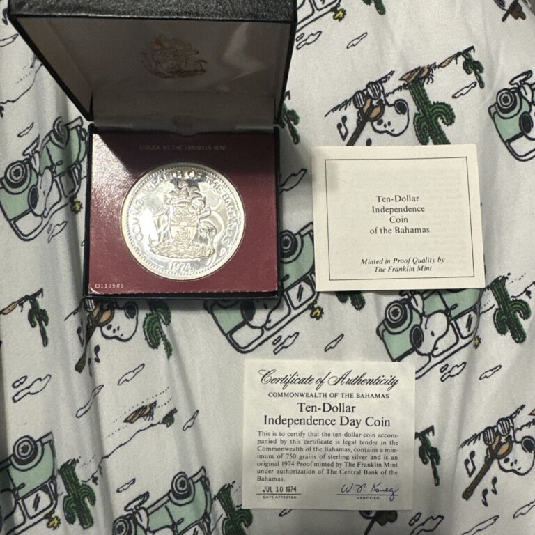 Read more about the article 1974 Bahamas $10 Dollar Independence Day Silver GEM Proof w/COA and Original Box