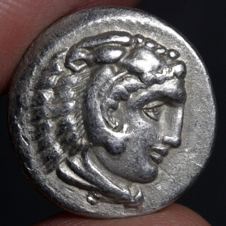 Read more about the article Alexander the Great Lifetime Drachm Ancient Greek Silver Coin 325BC Very Fine VF