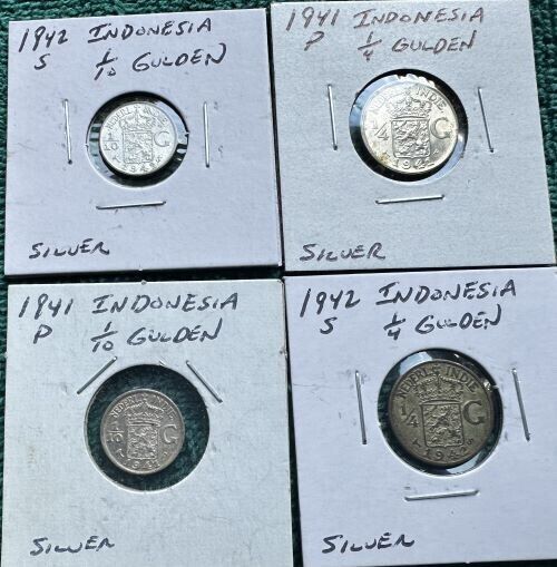 Read more about the article (4) Silver Foreign International Coins From Indonesia WWII 1941-1942