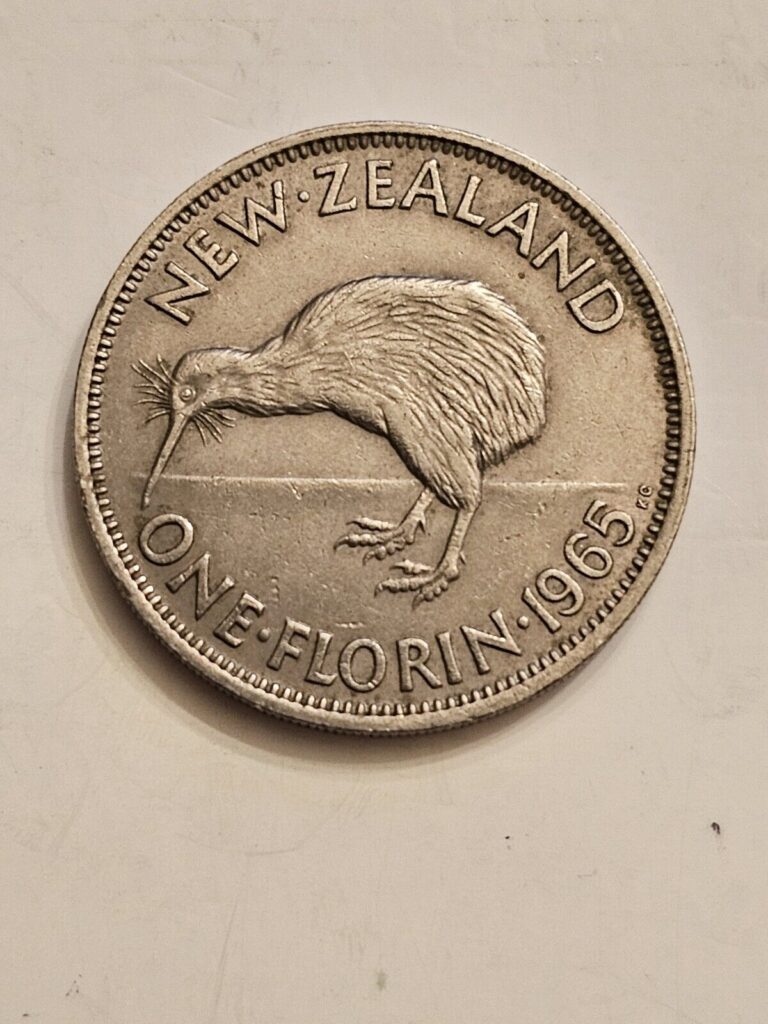 Read more about the article 1965 NEW 🇳🇿 ZEALAND ONE 1  FLORIN WORLD COIN KM28.2 VERY FINE DETAIL FREE SHIP