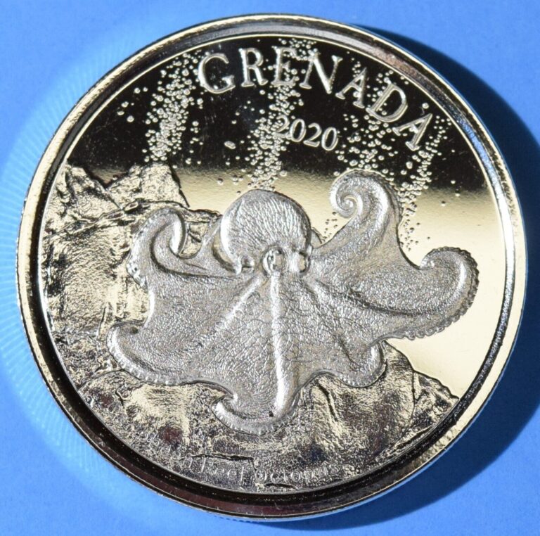 Read more about the article 2020 GRENADA ONE OUNCE .999 SILVER OCTOPUS COIN.