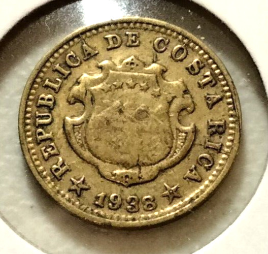 Read more about the article 1938  Costa Rica 5 Centimos Coin  – KM#151  – (IN#12638)