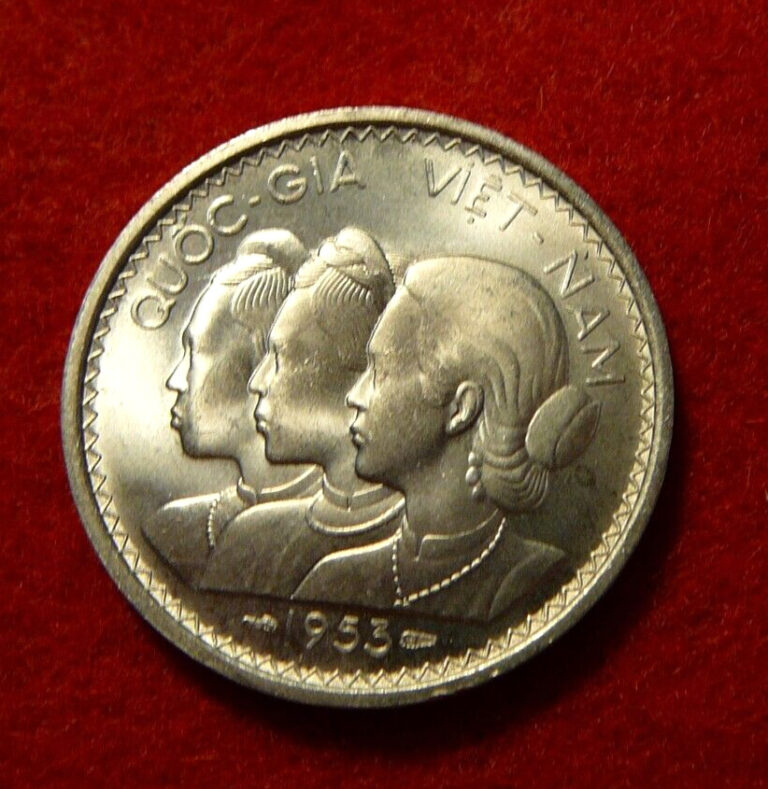 Read more about the article 1953 Uncirculated South Vietnam 20 SU Three women/ Reverse rice plant KM#2