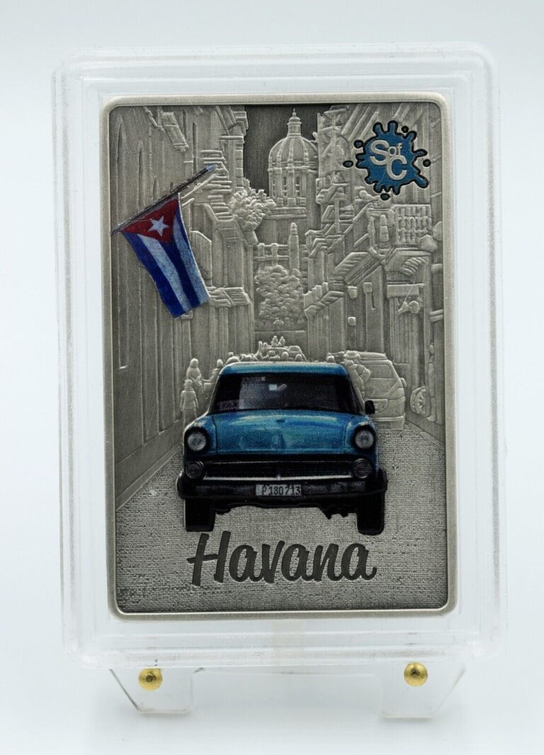 Read more about the article Samoa 2021 – Havana Splash of Colors  2 Oz  Antiqued Silver Coin