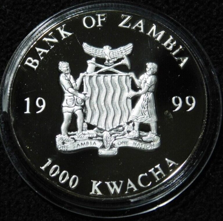 Read more about the article Zambia 1999 1000 Kwacha European Unity Coin Proof  Plastic Casing 224-542