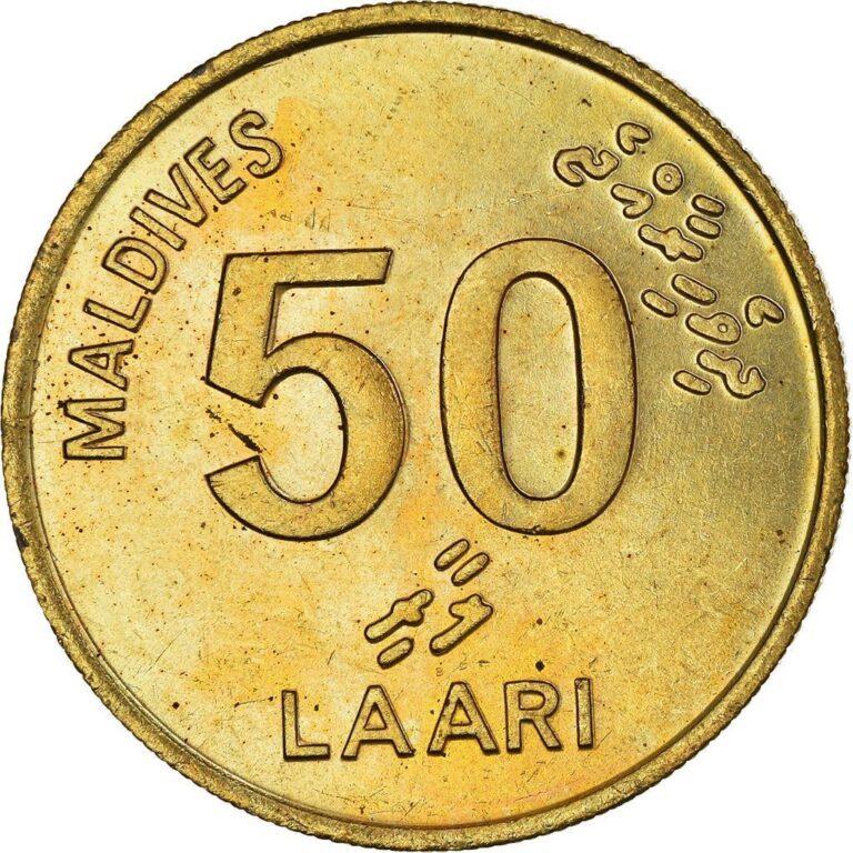 Read more about the article Maldives 50 Laari Coin | Loggerhead Sea Turtle | 1984 – 1995
