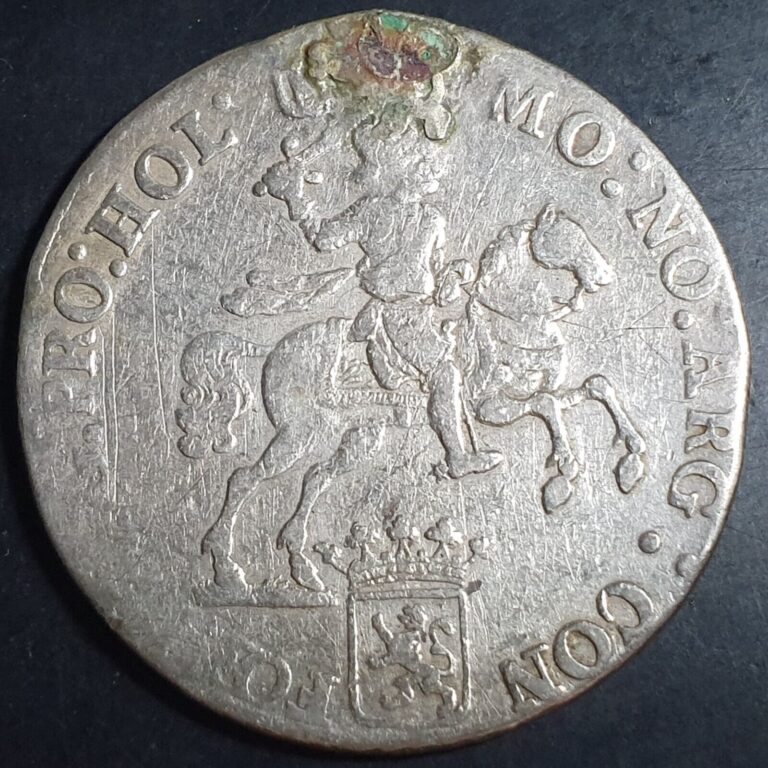 Read more about the article Netherlands Holland Hollandia Ducaton Silver Horse Rider 1792 F to VF