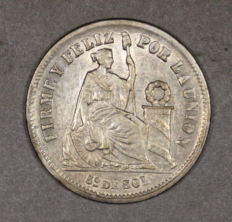 Read more about the article 1874 Peru Silver 1/5 Sol