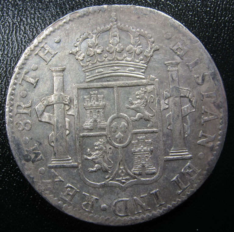 Read more about the article Mexican 1805 Mo TH 8 Reales ✪ MEXICO CITY ✪ Large 219 Yr Old Silver Coin