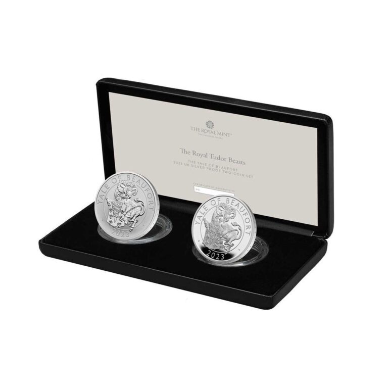 Read more about the article 2023 1 oz Silver Tudor Beast The Yale of Beaufirt 2 Proof Coin Set – Royal Mint