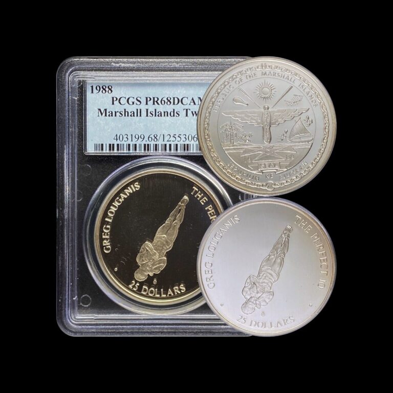 Read more about the article MARSHALL ISLANDS. 1988  25 Dollars  Silver – PCGS PR68 – Top Pop 🥇 Twister