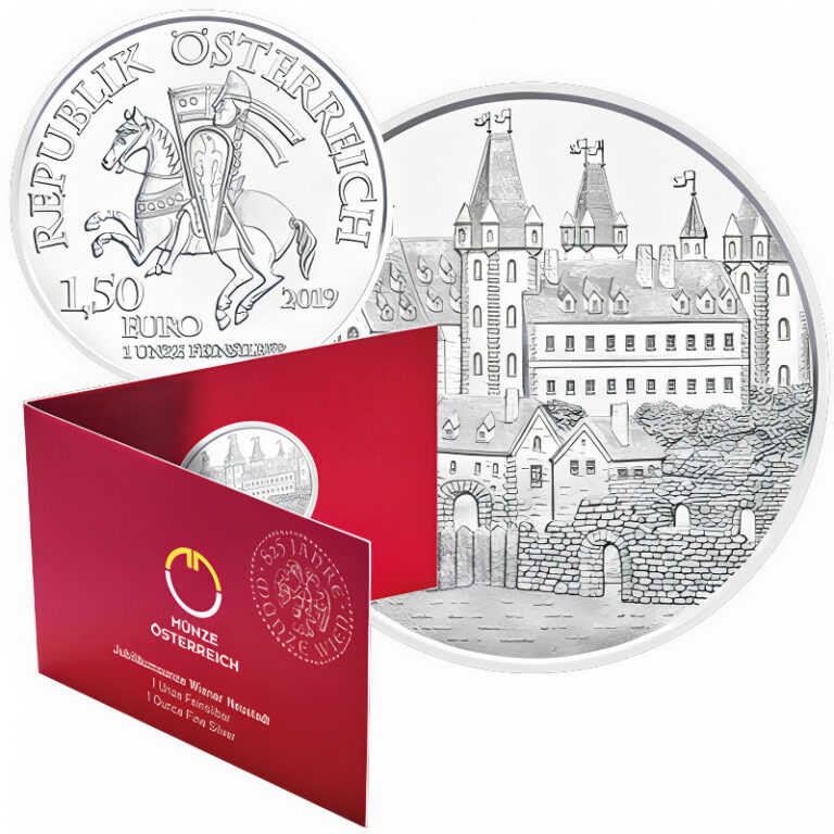 Read more about the article 2019 Austria Wiener Neustadt 1 oz Silver Coin 999 1.5 Euro Original Mint Package