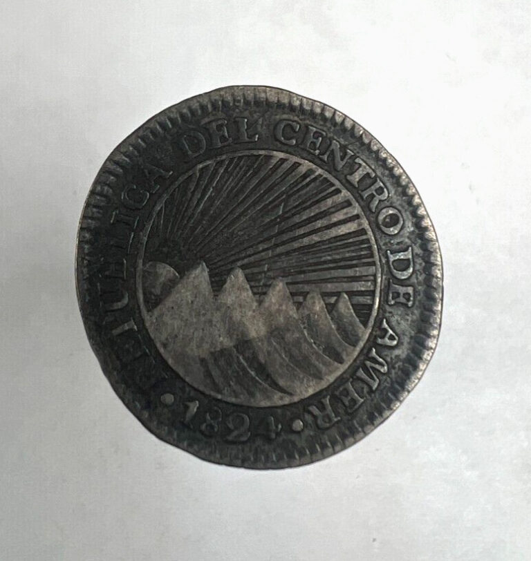 Read more about the article 1824 NG Central American Rep 1 Real  (Guatemala)  KM#  3