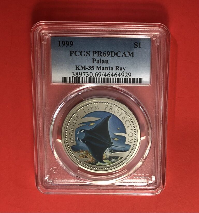 Read more about the article PALAU-2006-OUTSTANDING $1 COIN ( HOG FISH ) GRADED BY PCGS PR69 DCAM.