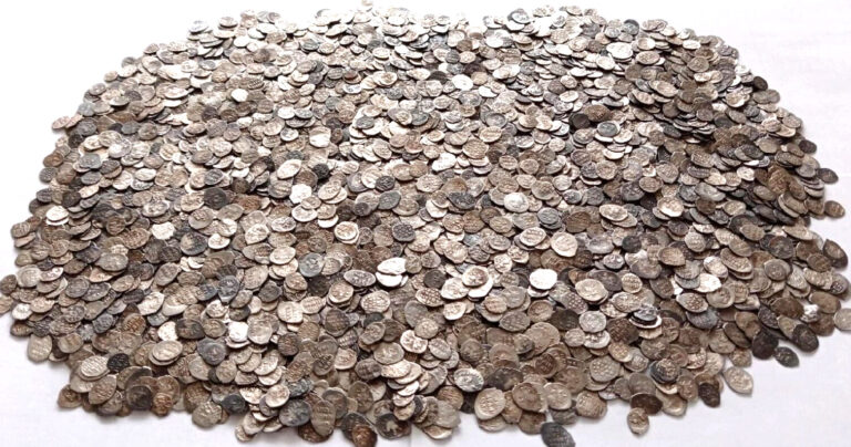 Read more about the article LOT 50 COINS IVAN IV TERRIBLE 1547 1584 Russian Silver wire Kopek Denga SCALES