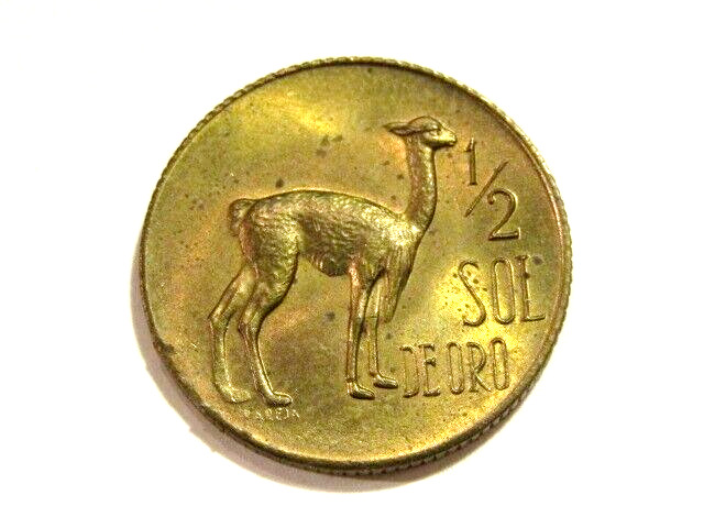 Read more about the article Peru 1966 1/2 Sol unc Coin