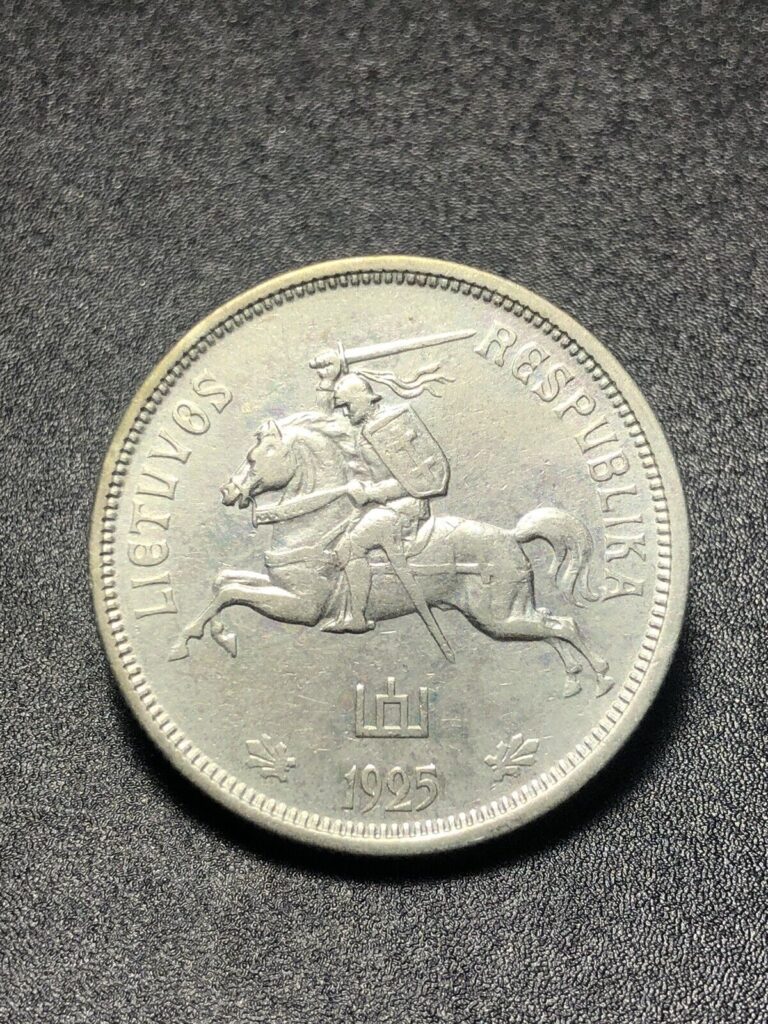 Read more about the article 1925 Lithuania 5 Litai Silver Coin Low Mintage – See Description