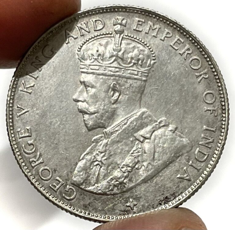 Read more about the article 1920 Silver Straits Settlements 50 Cent King George V Coin Condition Choice AU