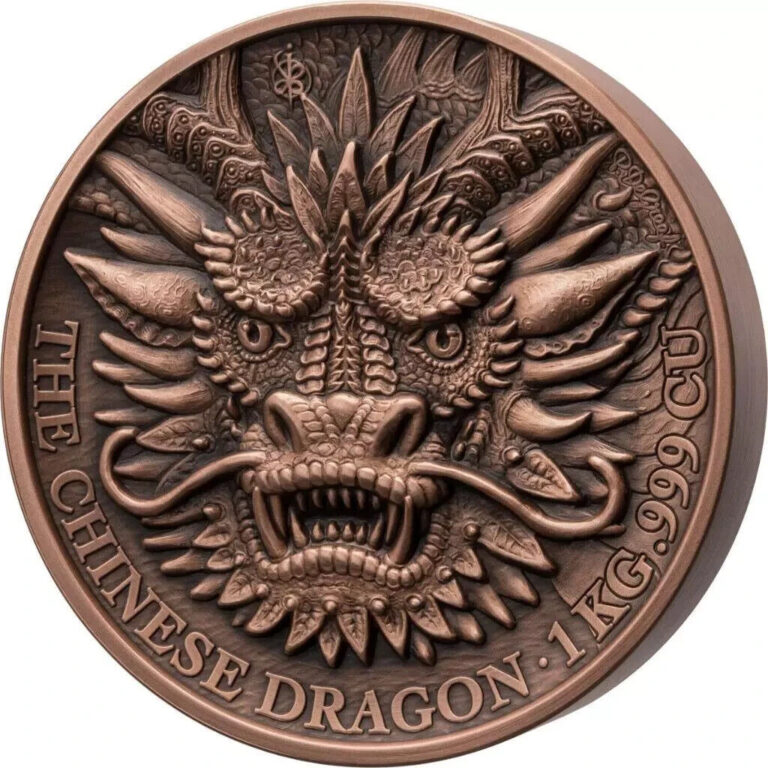 Read more about the article 2024 Benin The Chinese Dragon P DeGreef Edition 999 Copper Kilo Mintage 2024 HR