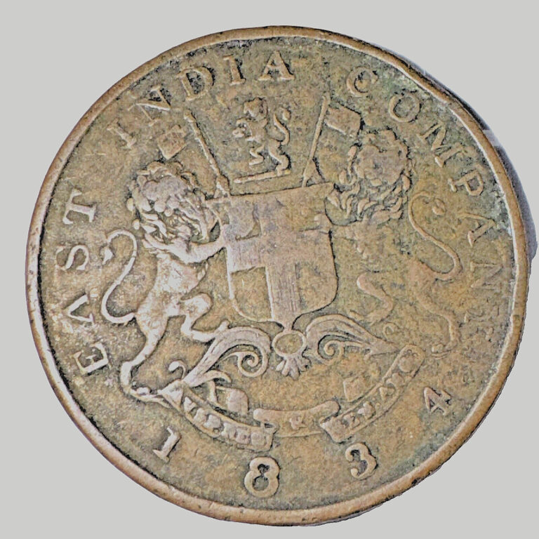 Read more about the article WORLD COIN 1834 East India Company Bombay 1/2 Anna Copper Coin COBM-4955