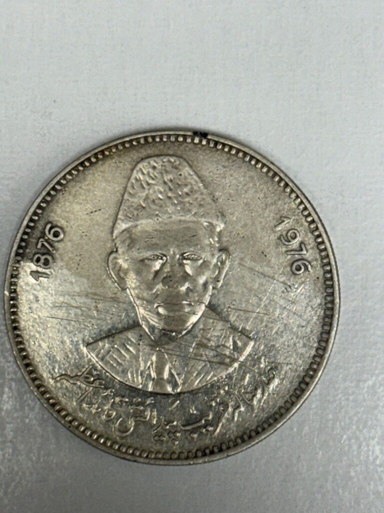 Read more about the article 1976 PAKISTAN 100 RUPEES SILVER COIN 100th Birthday Anniversary Celebration