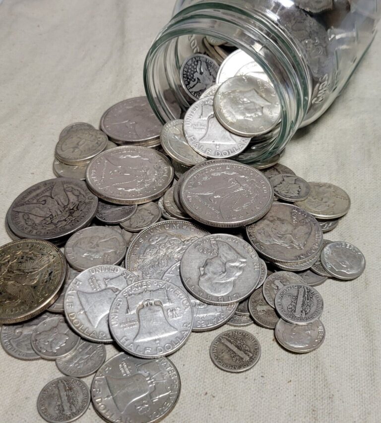 Read more about the article Mason Jar Silver Coin Mixed Lot | ESTATE SALE LIQUIDATION | US Silver Coins