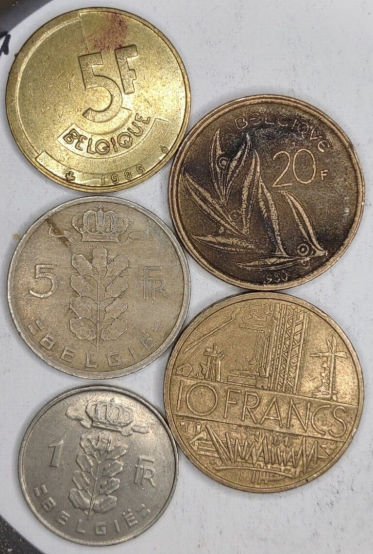Read more about the article Belgium coins lot of 5 different ones