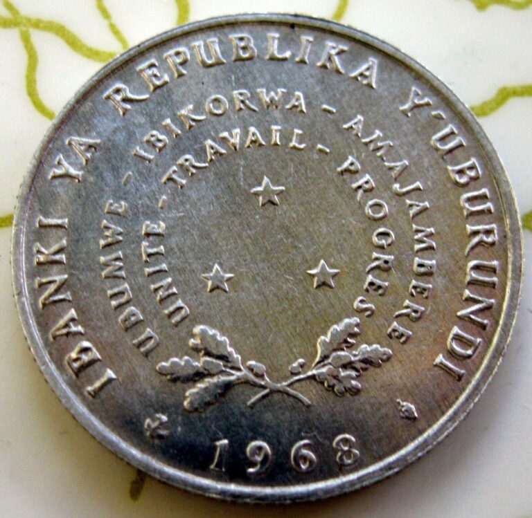 Read more about the article COIN BURUNDI 5FR 1968 BU 164