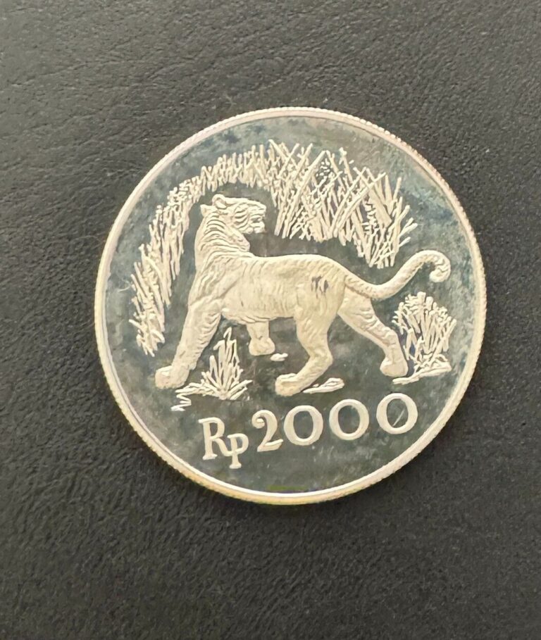 Read more about the article 1974 Indonesia 2000 Rupiah Javan Tiger Silver Coin