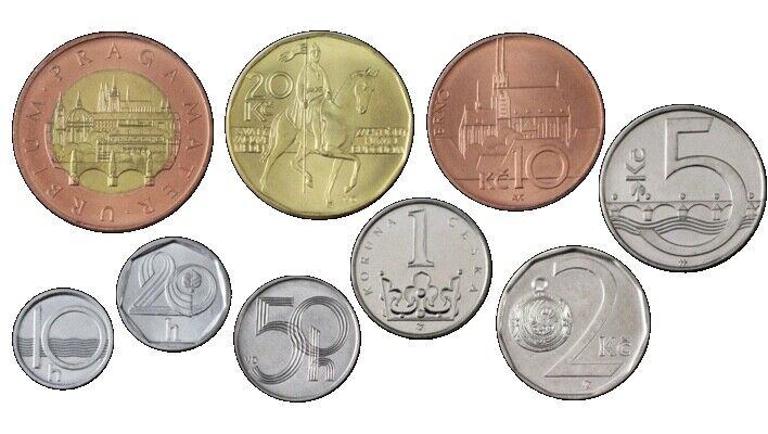 Read more about the article CZECH REPUBLIC 9 COINS SET 10 – 20 – 50 HALER 1 – 2 – 5 – 10 – 20 – 50 KORUN UNC