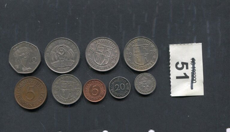 Read more about the article Set of  9    coins of    Mauritius