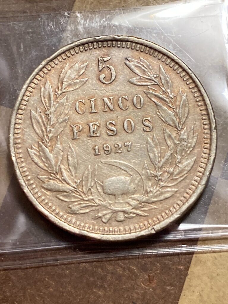 Read more about the article 1927 Chile Cinco 5 Pesos Silver