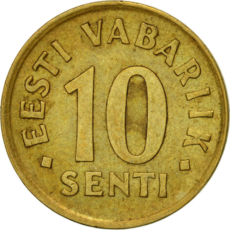 Read more about the article Estonian Coin Estonia 10 Senti | Lions | 1991 – 2008