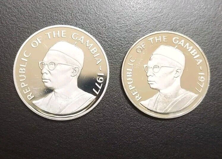 Read more about the article 1977 GAMBIA 20 and 40 DALASIS PROOF SILVER COINS GOOSE BIRD WILDLIFE CONSERVATION