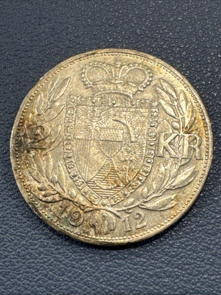 Read more about the article LIECHTENSTEIN 1912  2-KRONEN  . 835-SILVER  Very Nice Johann II Low Mintage 50k