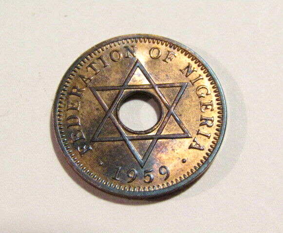 Read more about the article Nigeria 1959 1/2 Half Penny Bronze Au Coin