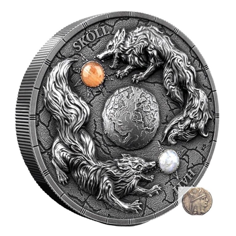 Read more about the article Skoll and Haiti 2 oz uhr silver coin antiqued 2024