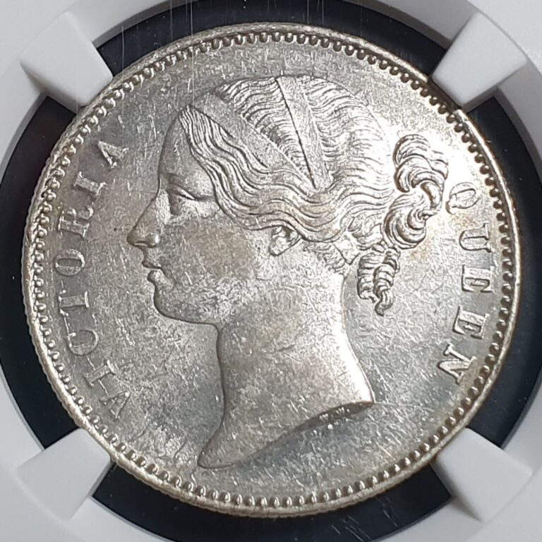 Read more about the article East India Company 1 One Rupee Queen Victoria 1840 (BandC) NGC MS 61