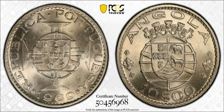 Read more about the article ANGOLA 1969 10 Esc.  PCGS MS65 KM-79