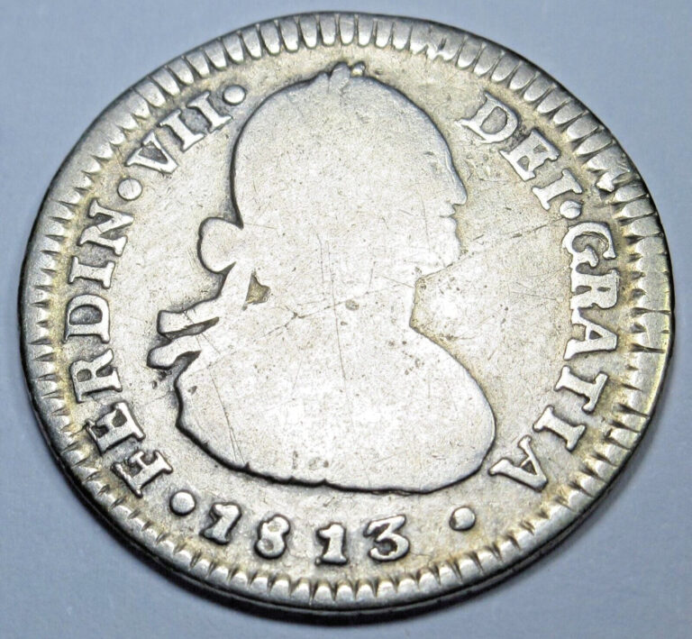 Read more about the article 1813 Santiago Chile Spanish Silver 1 Reales Genuine Antique 1800’s Colonial Coin