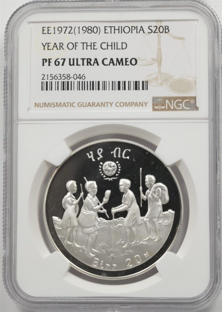 Read more about the article Ethiopia 1980 20 Birr Proof NGC PF67 ULTRA CAMEO NG2025 combine shipping