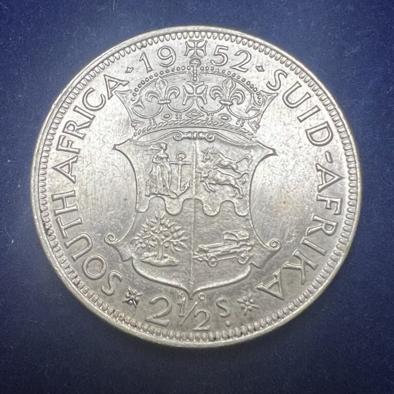 Read more about the article 1952 South Africa 2 1/2 Shillings Silver Coin