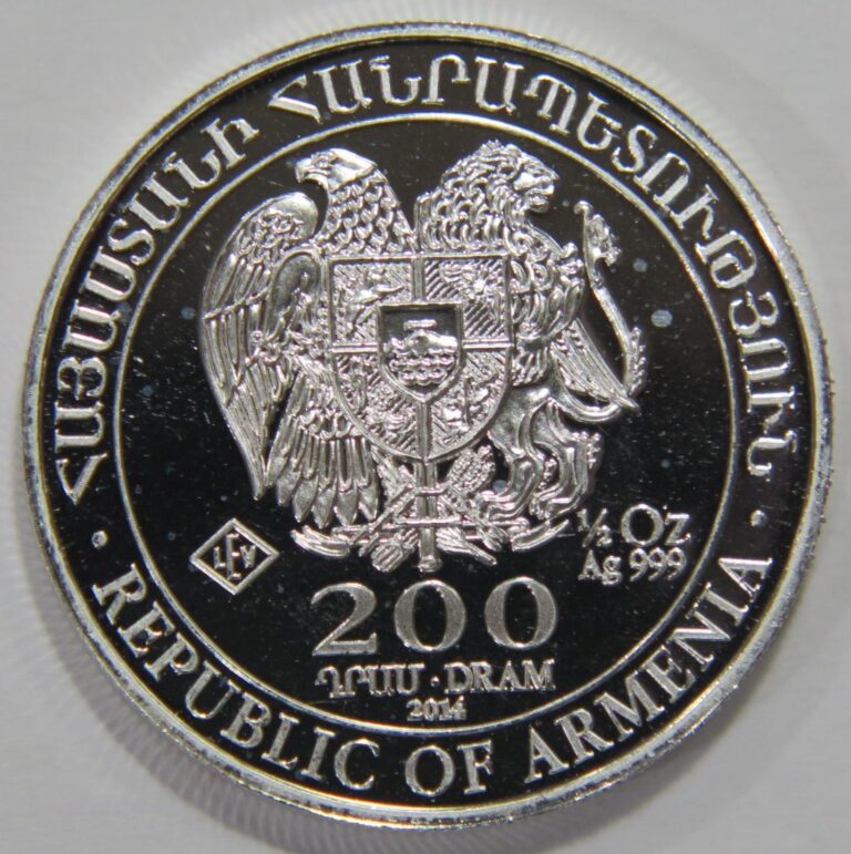 Read more about the article ARMENIA 2014 200 DRAM 1/2 OZ SILVER NOAH’S ARK DOVE MOUNT ARARAT WORLD COIN🌈⭐🌈