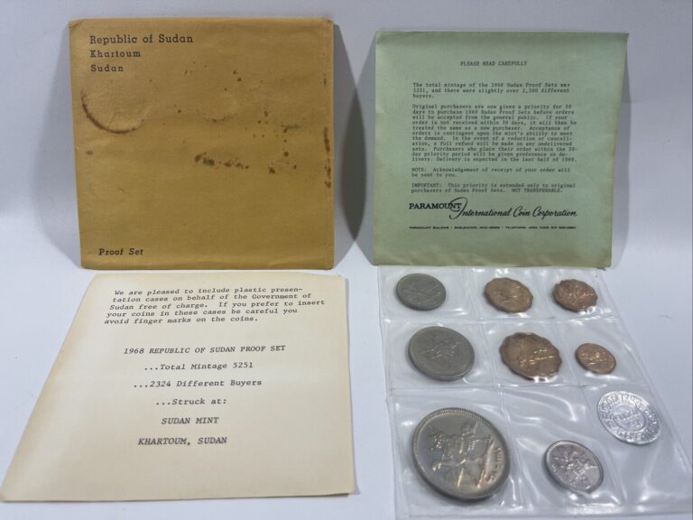 Read more about the article 1968 Republic of Sudan 8 Coin Proof Set LOW MINTAGE : 5251