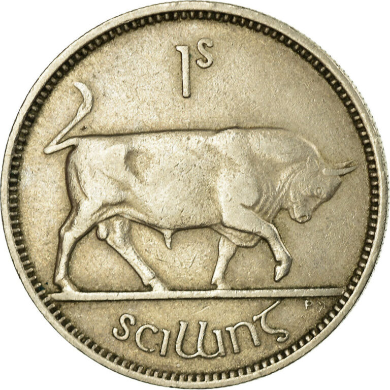 Read more about the article Irish Coin Ireland 1 Scilling | Celtic Harp | Bull | 1951 – 1968