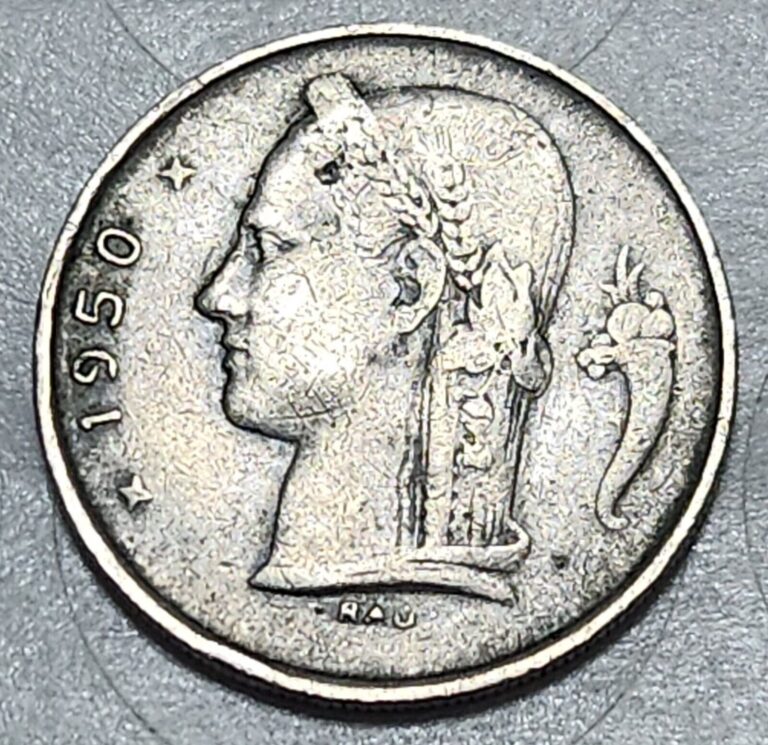 Read more about the article BELGIUM 🇧🇪 ONE (1) FRANC COIN 1950 (KING BAUDOUIN I) (FRENCH TEXT)