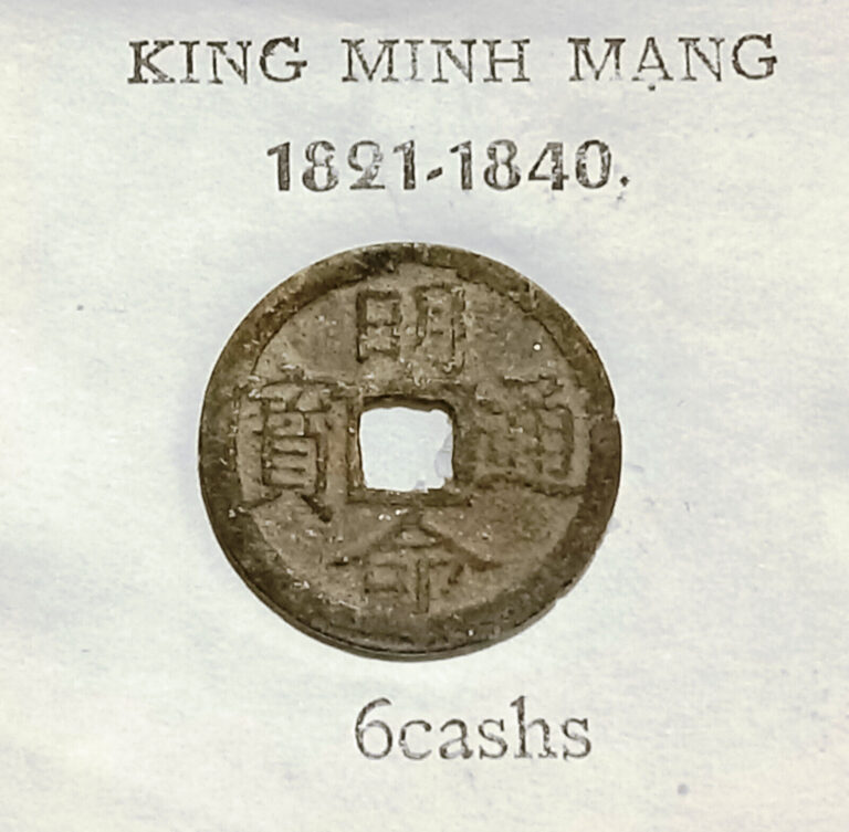 Read more about the article Vintage Vietnam Coins. 1820-41 Vietnam King Minh Mang  1946 10 cents alluminum